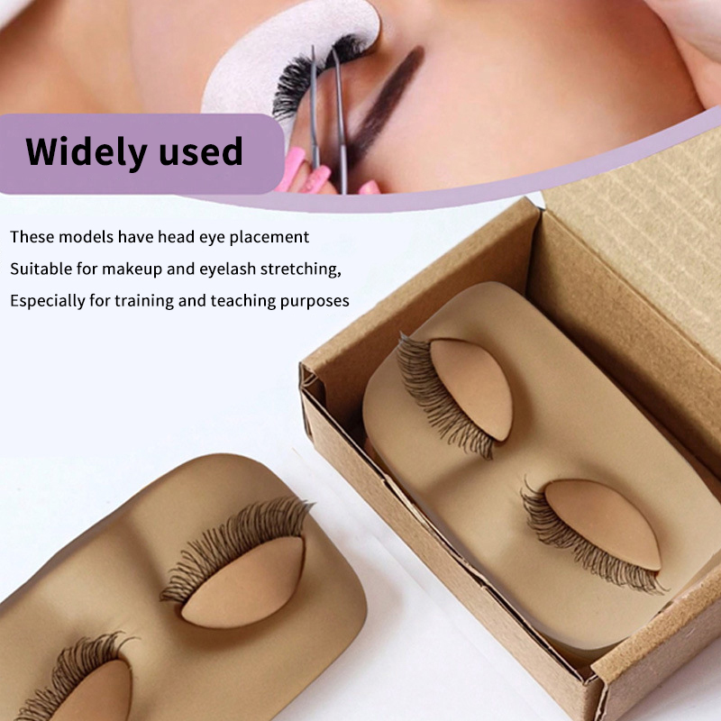Eyelash Extension Model - Mini cabezal de modelo plano para