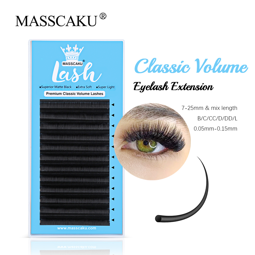 Eyelash Extension Russian Volume - MASSCAKU-Extensión de pestañas, producto de maquillaje,
