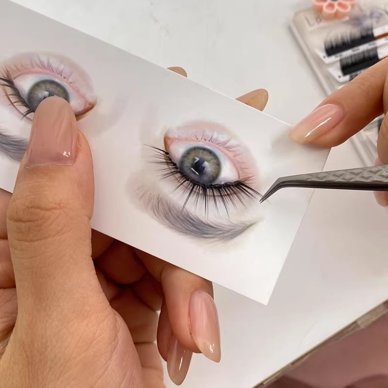 Eyelash Extension Model - Tarjetas de mapeo de pestañas reutilizables