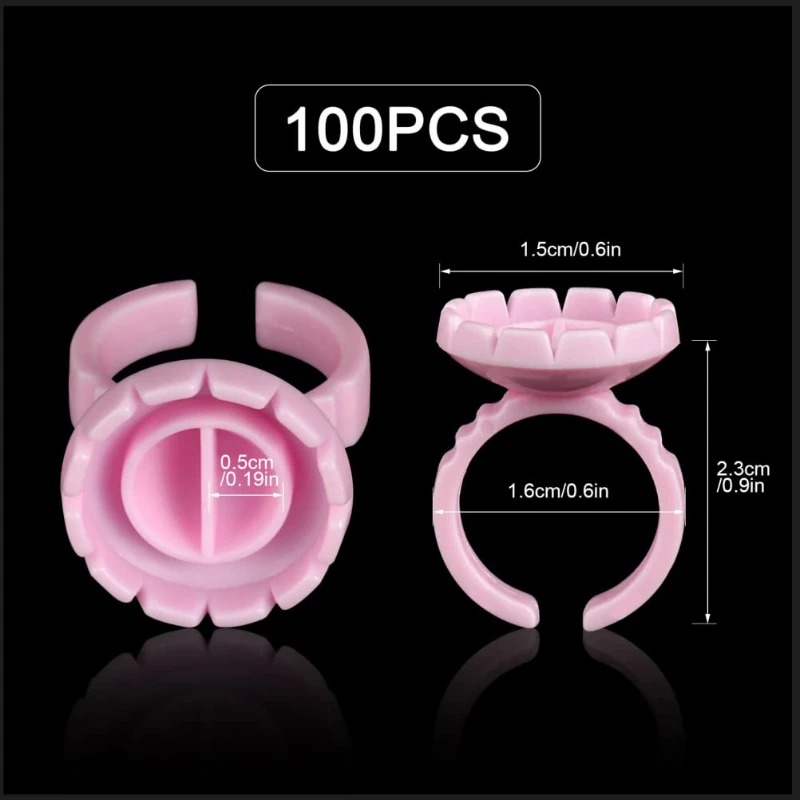 100 unidades de anillos desech - Eyelash Extension Repair reseña y precio
