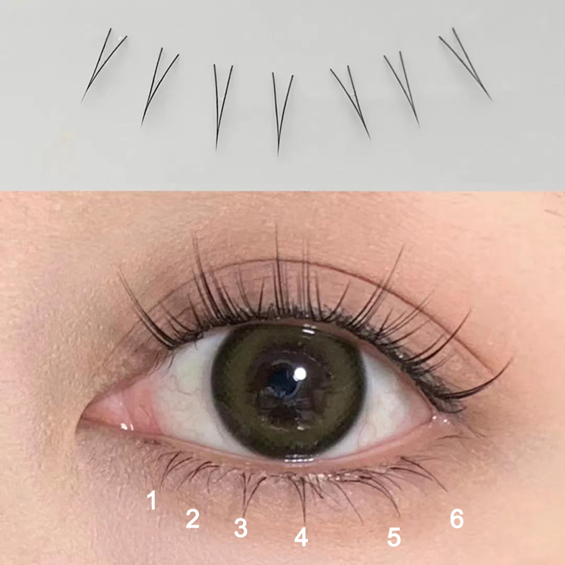 J Curl forma de V debajo de la - Eyelash Extension Korea reseña y precio
