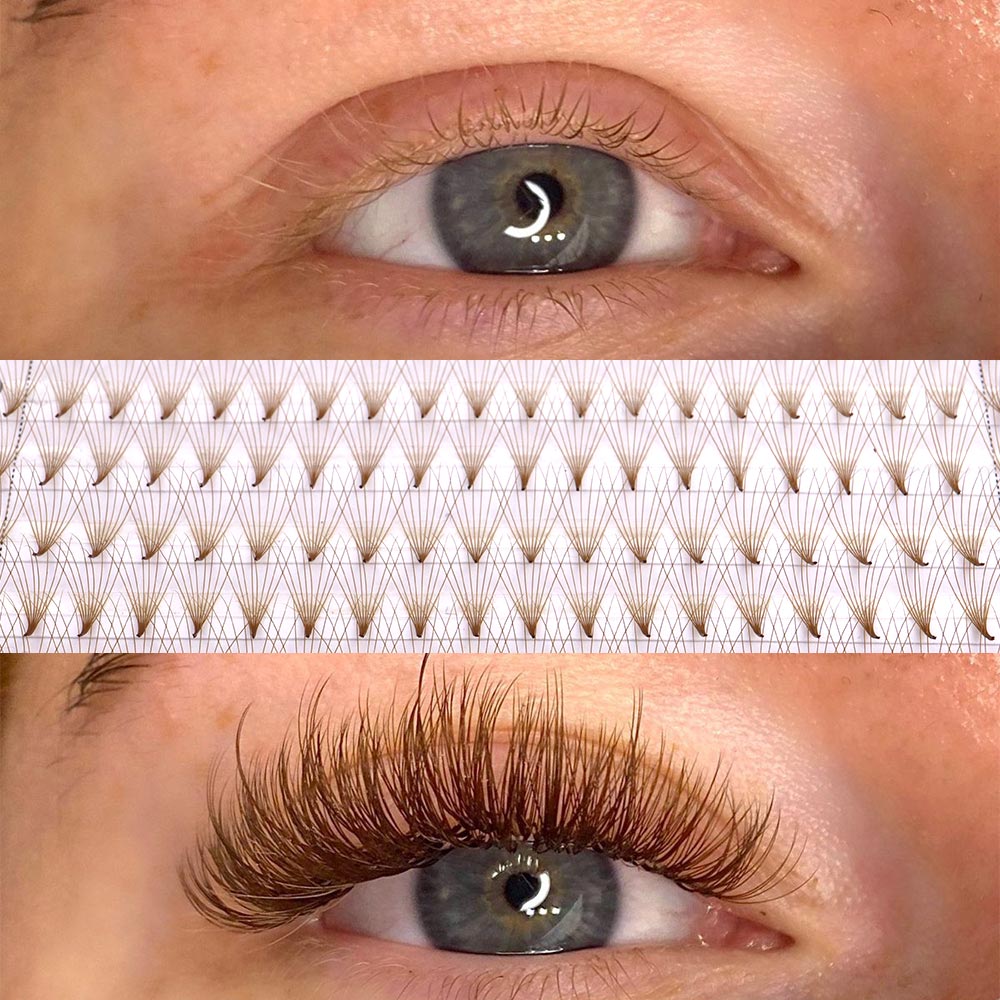 320 Extensiones de Pestañas de - Eyelash Extension Russian Volume reseña y precio
