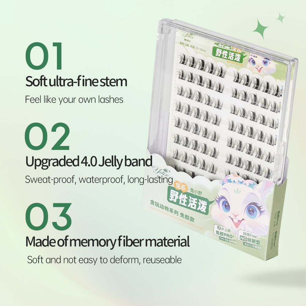 Yelix-pestañas autoadhesivas s - Eyelash Extension Volume Styles reseña y precio