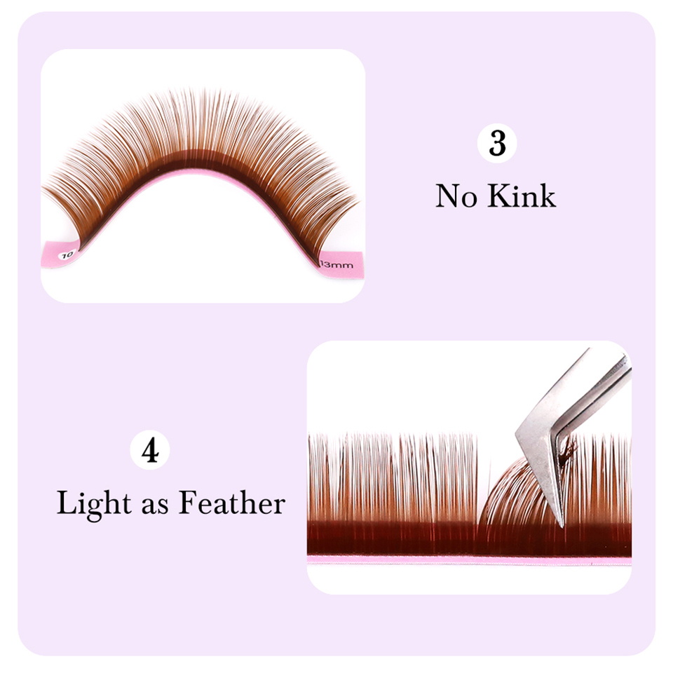 Extensión de pestañas marrón o - Eyelash Extension Russian Volume reseña y precio